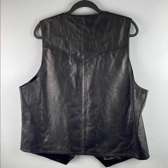 Men's Scully Black Leather Vest Size 48L - Picture 6 of 9